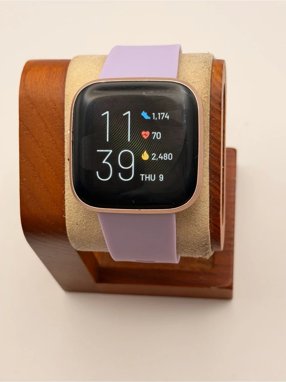 Fitbit Versa 2, Tested, Charger Included, Rose gold/ Purple, Good cond